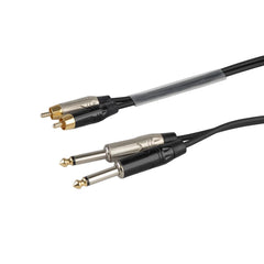 W Audio 3m 2 x Phono - 2 x 6.35mm Mono Jack Cable