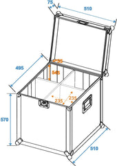 Roadinger Flightcase 4X Par-64 Spot Long Clamp