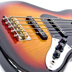 Vintage Vj75 5 String Bass - Maple Fb - Sunset Sunburst