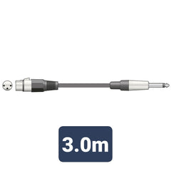 QTX XLRF to 1/4 inch Mono Jack Mic Lead (3m)