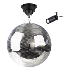 Thor 50cm Mirrorball Silver Mirror Ball 20" 500mm inc motor & pinspot