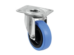 Roadinger Lenkrolle, 100 mm, blaues Rad, hellblau