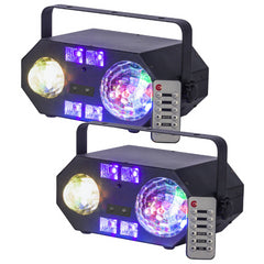 2x Thor Daze LED-Lichteffekt 5 in 1 Kombi-DJ-Licht DMX inkl. Fernbedienung