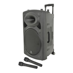 178.848UK QTX QR15PABT Portable PA Bluetooth USB inc 2x Wireless Handheld **B-Stock**