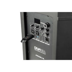 2x Proel DIVA15A 15" Speaker Active Loudspeaker 2000W + MQ12USB Mixer