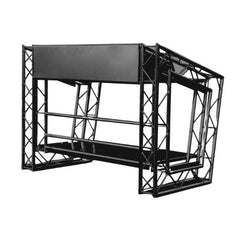LiteConsole MKII Schwarzes DJ-Konsolenpult, Rednerpult, Präsentationsständer, tragbar, zusammenklappbar