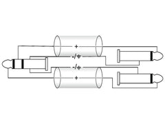 Omnitronic Adapterkabel 3,5-Buchse/2X-Buchse 1,5 m schwarz