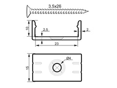 Eurolite Mounting Bracket For U-Profil 20Mm Plastic