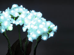 EUROPALMS Hydrangea, white, with flowers, 100 LEDs