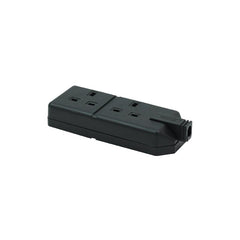 Masterplug 2 Gang 13A HD Mains Socket, Black (ELS132B)