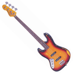 Vintage Icon Fretless Bass- Sunburst- L/h