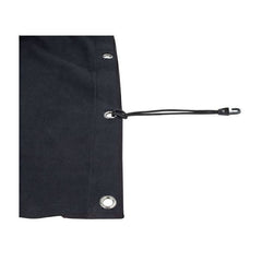 Showgear Backdrop 300(w) x 400(h) cm black Dekomolton 160 g/m2 13 shockcords