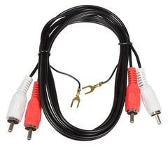 AV:Liez les fiches 2RCA aux fiches 2RCA avec fil de terre 1,2 m