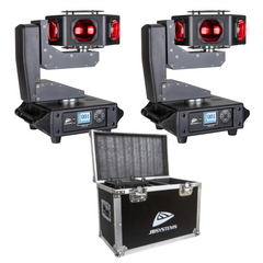 2x JB Systems LED UFO Light RGBW 6 x 40W LED inc flightcase