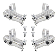 4x Eurolite PAR 20 Lighting Can Spotlight Industrial Retro inc LED 3W Daylight Bulb