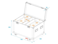 Roadinger Flightcase 2X Tmh-Xb-280