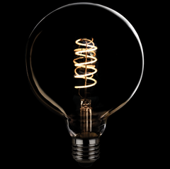 Showgear LED Spiral Filament Bulb G125 5W Warm White