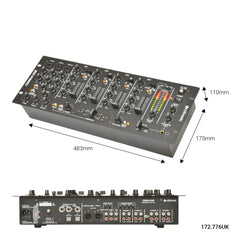 Citronic CDM8:4 USB-Mixer 19" Rack 14 Eingänge