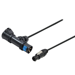 LEDJ PCE 16A Black T-Connect to PowerCON TRUE1 TOP 2m Cable