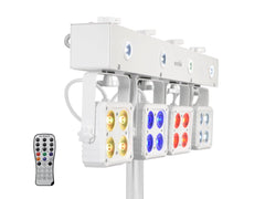 Eurolite LED KLS-180 Ensemble d'éclairage compact Boîtier blanc 4 x éclairage spot RGBW