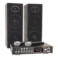 LTC Karaoke Sound System 200W USB SD 2 x Wireless Mic