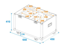 Roadinger Flightcase 2X Led Tmh-75