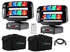 American DJ Crazy Pocket 8 LED Lighting Effect Twin Multi Beam Moving Head + Bag
