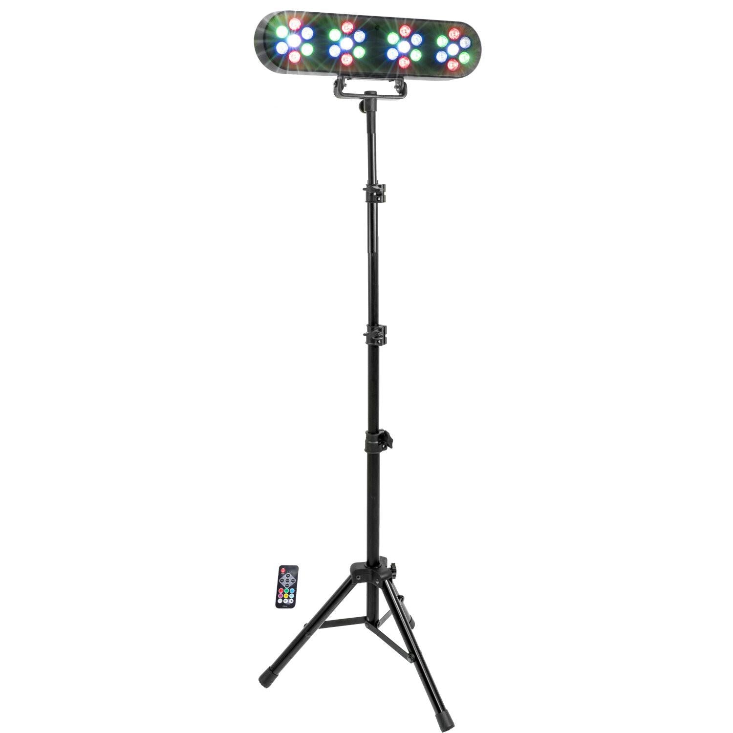 Party Light Sound FUNLED SET OF 4 LED PAR PROJECTORS WITH STAND & REMO ...