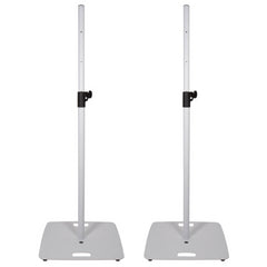 2x QTX White PA Speaker Stand Square Base inc bags Wedding DJ