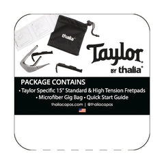 Thalia Taylor Black Chrome Finish Capo - White Pearl With Black Taylor Logo
