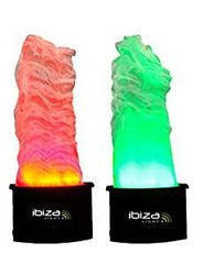 2x Ibiza Light RGB LED Flame Machine inc. Remote