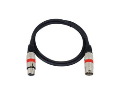 Omnitronic XLR-Kabel 3Pin 1M Bk/Rd