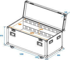 Roadinger Universal Tour Case 120Cm With Wheels