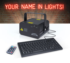 Kam Text Beam 300 Laser Animation Multicolour - Write your own text from a keyboard!