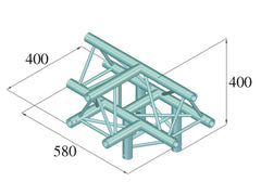 Alutruss Decolock Dq3-Spat43 Pièce en T 4 voies /\ Bk