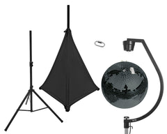 Eurolite Set Spiegelkugel 50 cm schwarz mit Ständer und Stativabdeckung schwarz