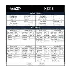 Showtec NET-8/3 Rack de nœuds Artnet/Klingnet 8 canaux 3P XLR