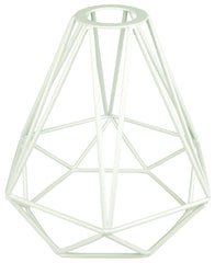 LYYT Lampe Cage - Forme Diamant - Lumière Industrielle Rétro Blanche