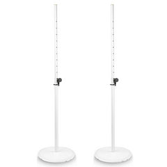 2x Gravity GSSWBSET1W Loudspeaker Stand Round Base White