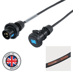 eLumen8 10m 2.5mm IP67 Black 16A Male - 16A Female Cable