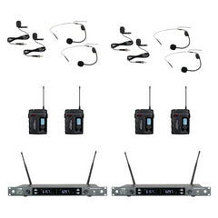 ZZIP TXZZ422  CH38 Quad Beltpacl UHF Wireless Microphone System