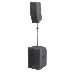 2x Audiophony MOJOcurveXL Inc Abdeckungen, Aktiv-Subwoofer 15" und Curve Array Bluetooth