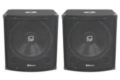 2x QTX QT15 15" 300W Passive Subwoofer Bass Bin Speaker PA