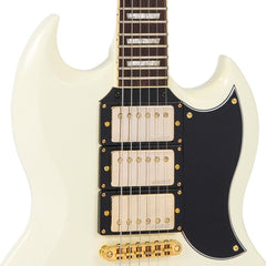 Vintage Vs6 3 Pick Up Guitar - Gold Hardware - Vintage White