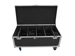 Roadinger Flightcase 4x AKKU Multiflood IP 18x10W RGBW Wash CRMX with Charging Function