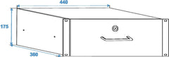 30100954 Omnitronic Rack Drawer With Lock 4U *B-Stock