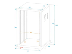 Roadinger Steel Rack Sr-19, 24U