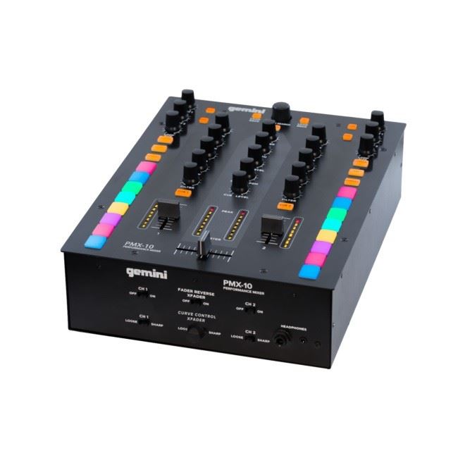 Performance Mixer Gemini PMX-10 Digital DJ Performance Mixer Midi Battle Mixer 2 Channel ...