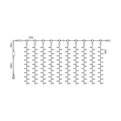 Showtec Rideau lumineux LED en caoutchouc WW 500 LEDS/20 LEDS/ficelle de 1,5 M