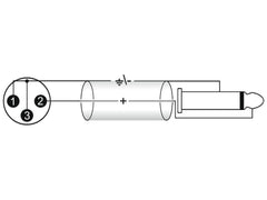 Omnitronic Adapterkabel XLR(M)/Klinke Mono 2M Schwarz